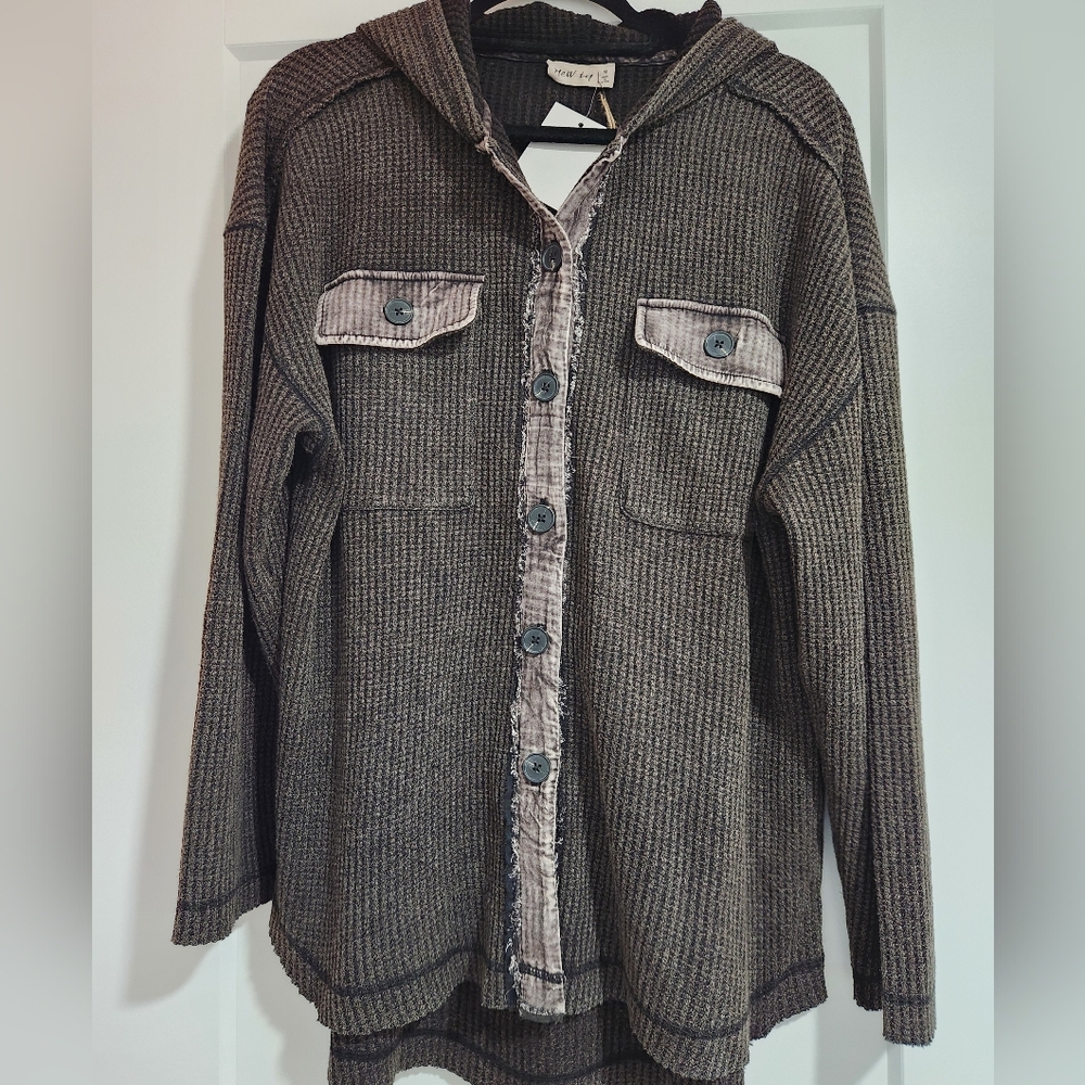 Women's "new in" Button-Up Hoodie